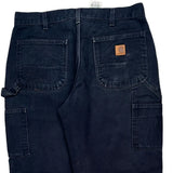 Carhartt Carpenter Trousers - 34W 30L Black Cotton