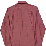 Tommy Hilfiger Slim Fit Shirt - Large Red Cotton