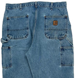 Carhartt Double Knee Carpenter Jeans - 36W 32L Blue Cotton
