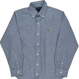Age 10 Ralph Lauren Shirt - Medium Blue Cotton