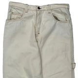 Unbranded Carpenter Trousers - 34W 29L Cream Cotton