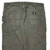 Dickies Carpenter Trousers - 36W 30L Green Cotton