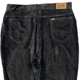 Lee Cord Trousers - 34″ Waist Black Cotton Blend