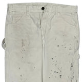 Dickies Double Knee Carpenter Trousers - 34W 32L White Cotton