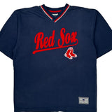 Red Sox Lee Sport Mlb Jersey - Large Navy Cotton Blend