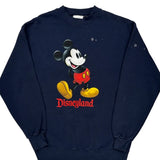 Mickey Mouse Disney Cartoon Sweatshirt - Medium Navy Cotton
