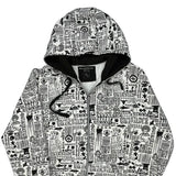 Quiksilver Hoodie - XL Black & White Cotton