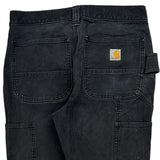 Carhartt Slim Fit Carpenter Pants - 31W 32L Black Cotton