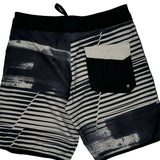 Oakley Striped Sport Shorts - 30W 9L Gray Polyester