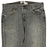 501 Levis Jeans - 34W 30L Grey Cotton