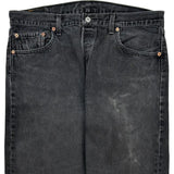 501 Levis Jeans - 36W 30L Grey Cotton