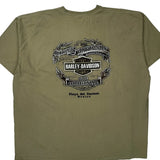 Motorcycles Harley Davidson Graphic T-Shirt - XL Khaki Cotton