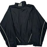 Adidas Striped Windbreaker - Small Black Polyester