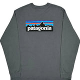 Patagonia Graphic Long Sleeve T-Shirt - 2XL Gray Cotton
