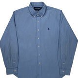 Ralph Lauren Checked Shirt - Large Blue Cotton