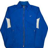 Nike Track Jacket - Large Blue Polyester