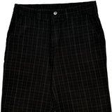 Dickies Checked Shorts - 32W 10L Black Cotton Blend