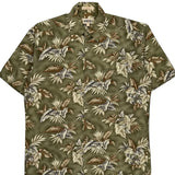 Campia Moda Floral Hawaiian Shirt - Medium Brown Cotton