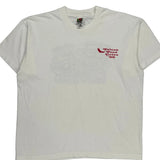 Single Stitch Falcon Food Drive '96 Fruit Of The Loom Graphic T-Shirt - XL White Cotton Blend