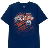 Edmonton Oilers Reebok T-Shirt - Medium Blue Cotton
