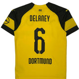 Borussia Dortmund Puma 2018-19 Home Football Shirt - Medium Yellow Polyester