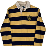 Polo By Ralph Lauren Striped Rugby Shirt - Small Navy Cotton