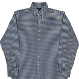 Ralph Lauren Checked Shirt - Large Blue Cotton