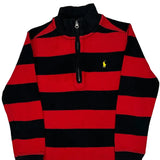 Age 6 Polo By Ralph Lauren Striped 1/4 Zip - XS Black Cotton