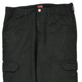 Wrangler Cargo Pants - 36W 34L Black Cotton Blend