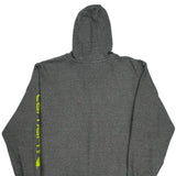 Carhartt Spellout Hoodie - Large Gray Cotton Blend