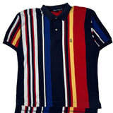 Nautica Striped Polo Shirt - Medium Multicoloured Cotton