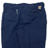 Carhartt Trousers - 36W 32L Navy Cotton Blend
