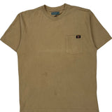 Dickies T-Shirt - Large Khaki Cotton