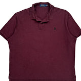 Polo By Ralph Lauren Polo Shirt - Large Burgundy Cotton