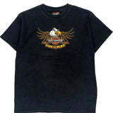 Harley Davidson Graphic T-Shirt - Medium Black Cotton