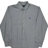 Ralph Lauren Checked Shirt - Large Blue Cotton