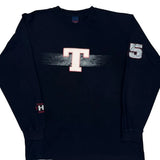 85 Tommy Jeans College Long Sleeve T-Shirt - Large Black Cotton