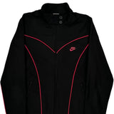 Nike Striped Track Jacket - Medium Red Polyester