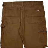 Dickies Carpenter Shorts - 40W 10L Brown Cotton Blend