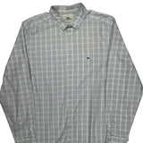 Lacoste Checked Shirt - Large Blue Cotton