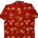 Brugi Floral Hawaiian Shirt - Large White Cotton