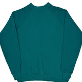 90S Blank Hanes Sweatshirt - Large Green Cotton Blend