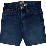 Levis Denim Shorts - 32W 9L Dark Wash Cotton