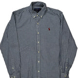 Ralph Lauren Checked Shirt - XL Blue Cotton