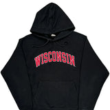 Wisconsin Champion College Hoodie - Large Black Cotton