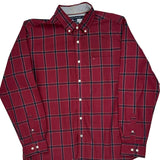 Tommy Hilfiger Checked Shirt - Large Red Cotton