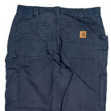 Carhartt Double Knee Carpenter Trousers - 36W 30L Navy Cotton