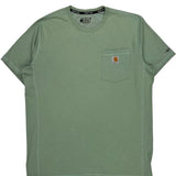 Carhartt T-Shirt - Large Green Cotton