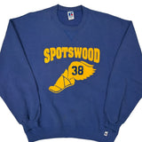 Spotswood 38 Russell Athletic College Sweatshirt - XL Blue Cotton
