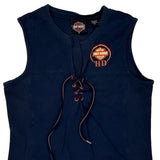 Hale'S Harley-Davidson Harley Davidson Graphic Vest - Medium Blue Cotton